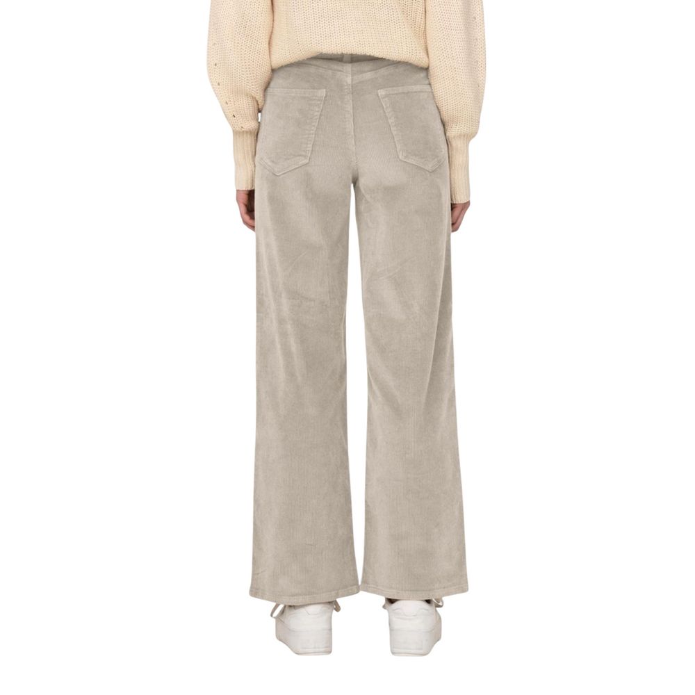 Only Beige Cotton Cropped Pants