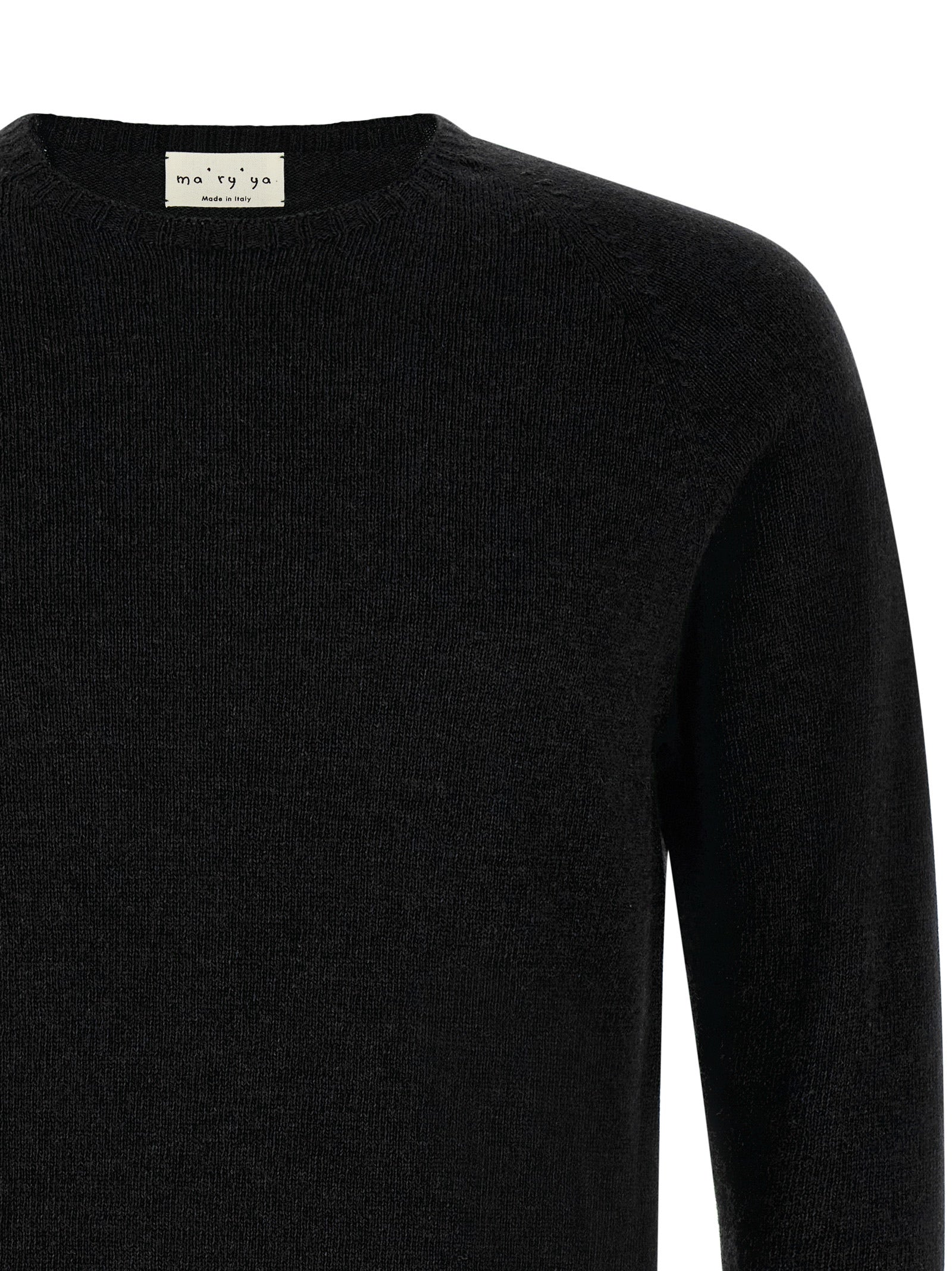 MA'RY'YA Black Cashmere Cardigan