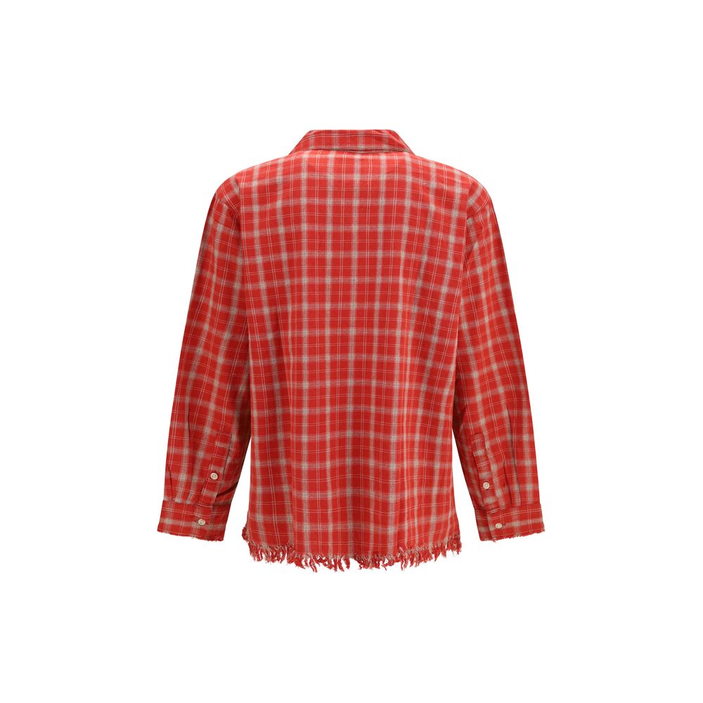 FOUND Red Cotton Pattern Shirt