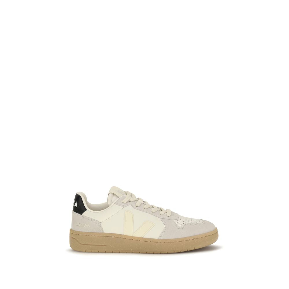 Veja Beige Calf Leather Bos Taurus Low Top Sneakers