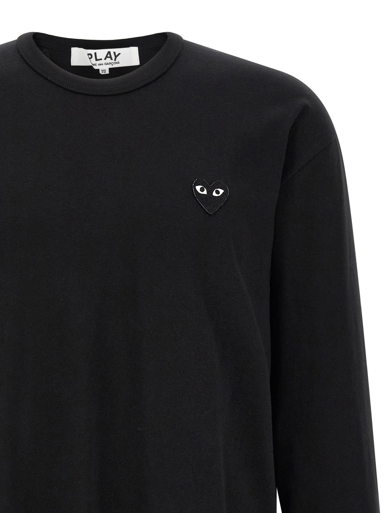 Comme Des Garçons Play Black Cotton T-Shirt