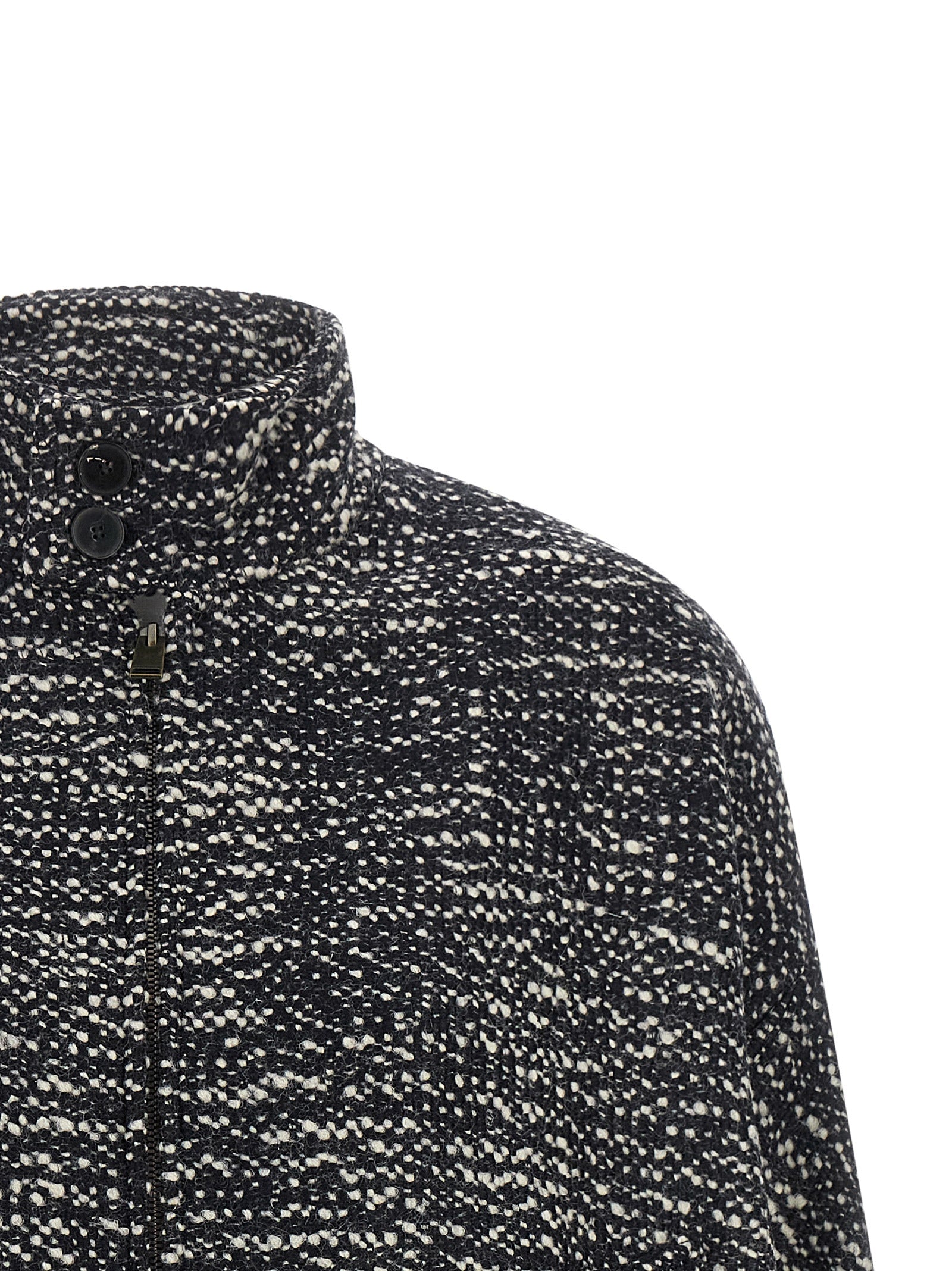 Darkpark White Virgin Wool Bomber