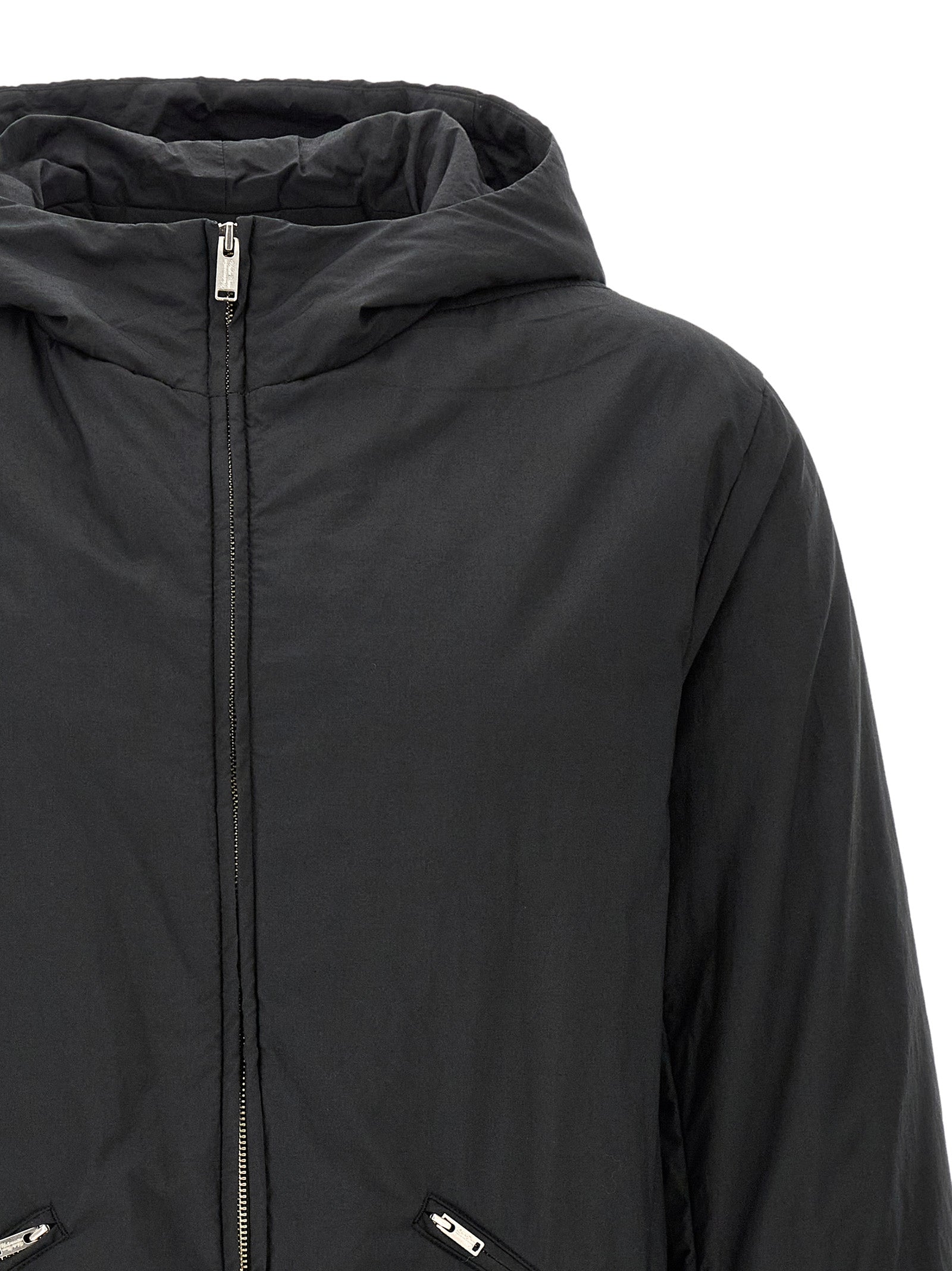 Undercover Black Cotton Full-Length Jacket