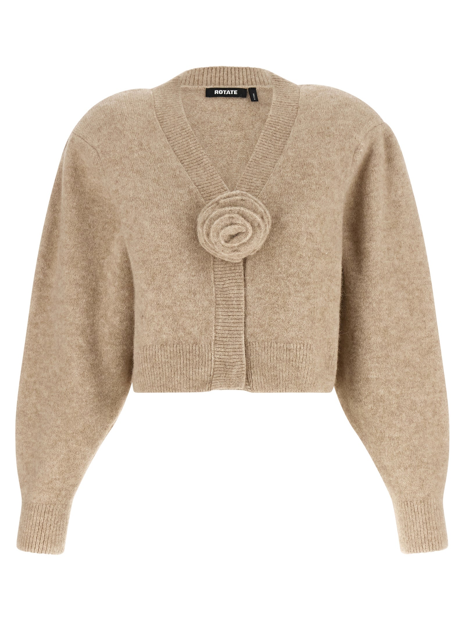ROTATE BIRGER CHRISTENSEN Beige Wool Cardigan