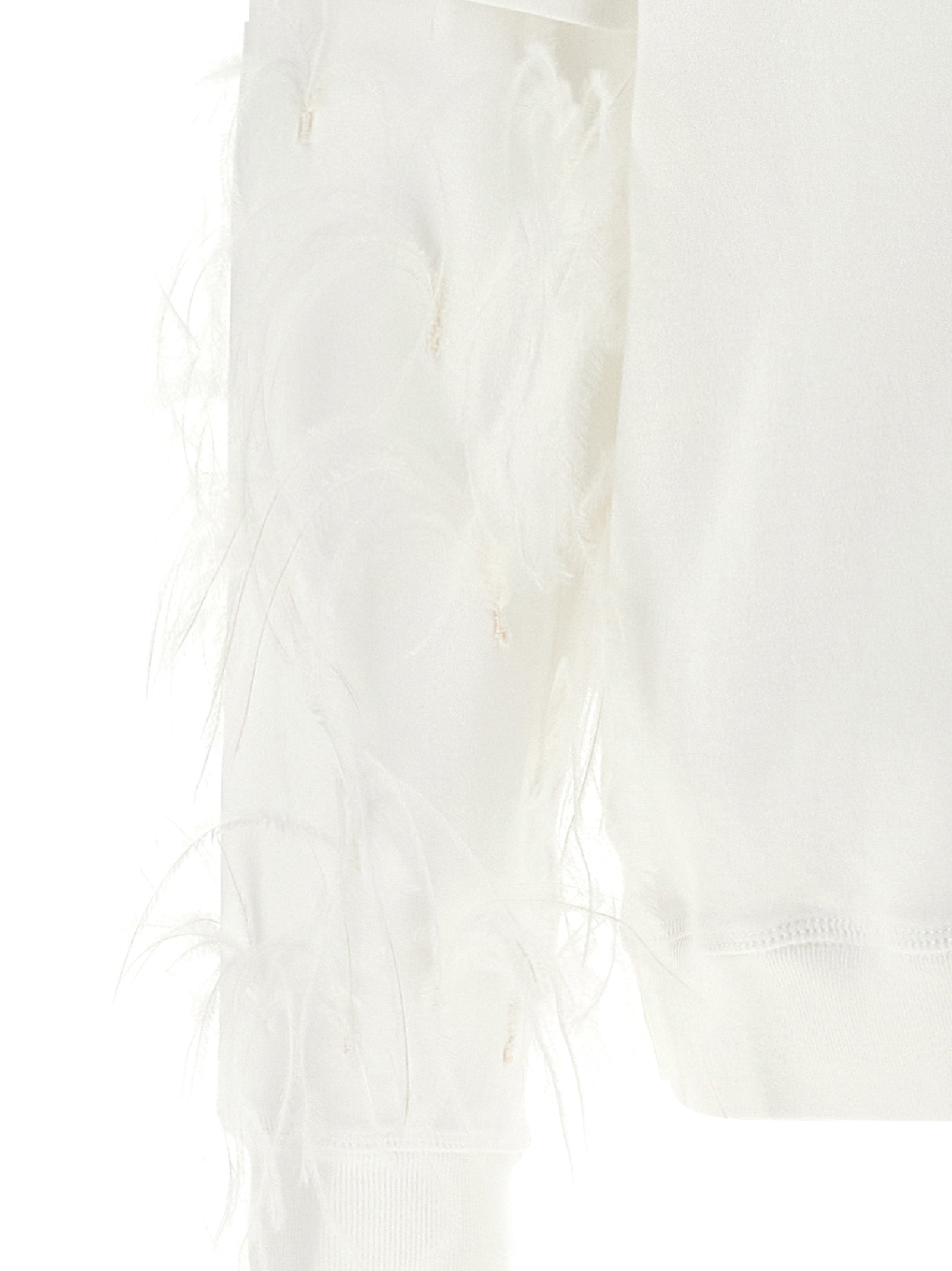 Darkpark White Cotton Sweatshirt
