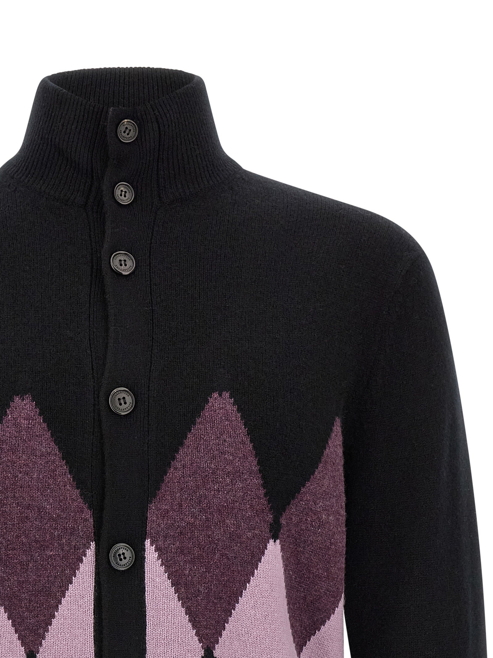 Ballantyne Black Cashmere Cardigan