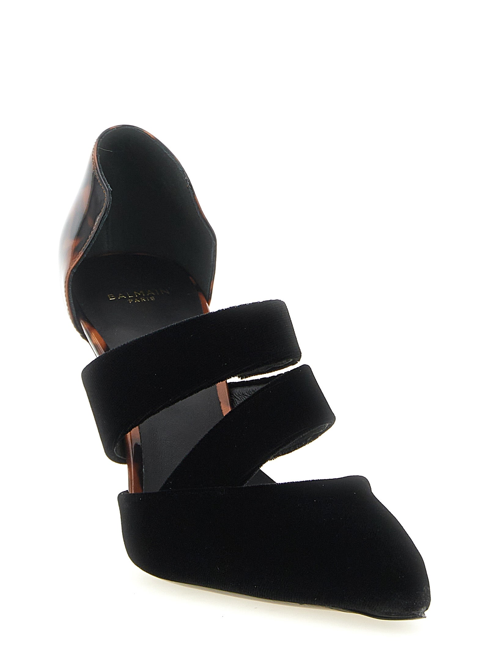 Balmain Black Viscose High Heel Pumps