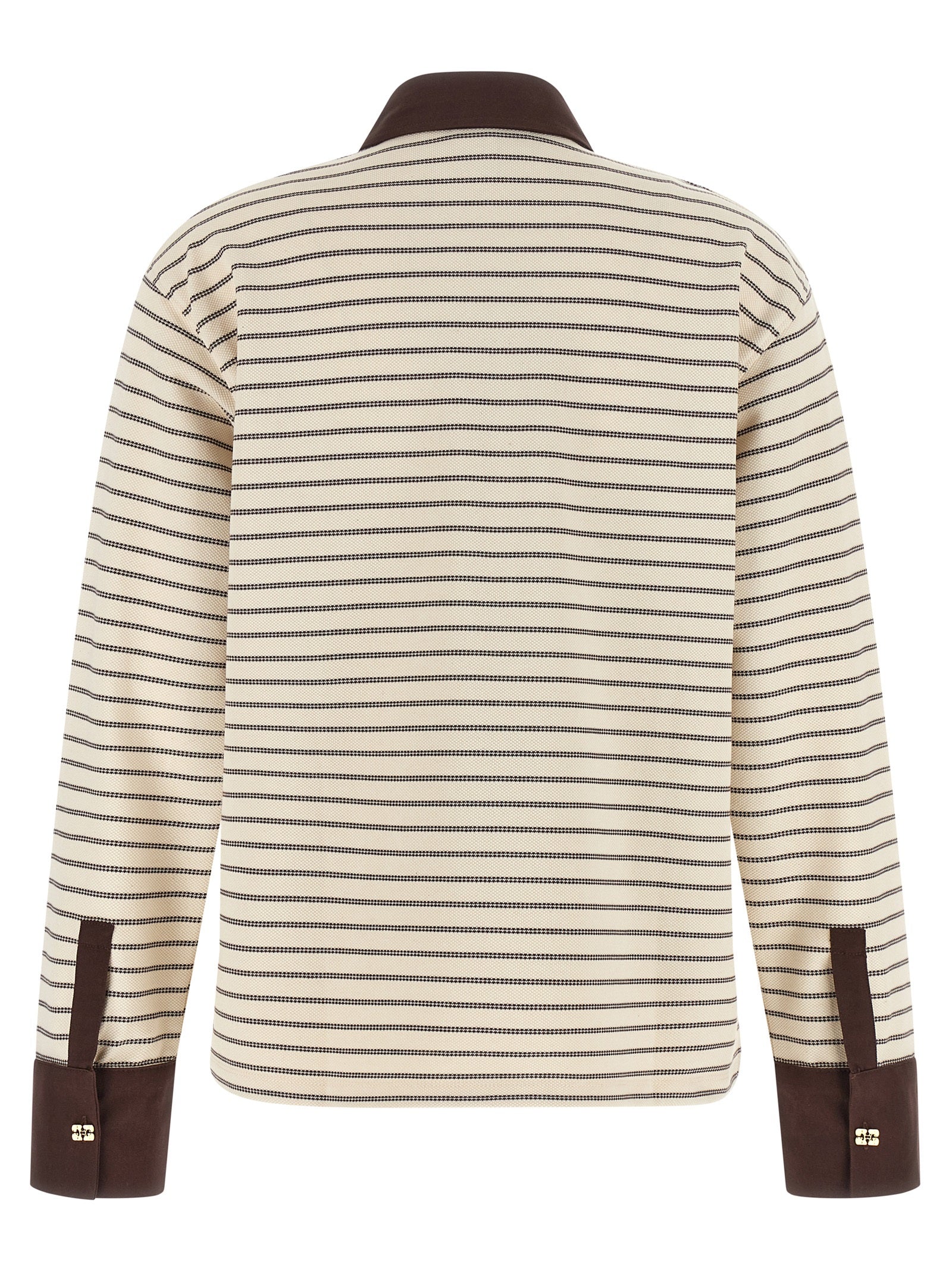 Ganni Brown Cotton Cardigan