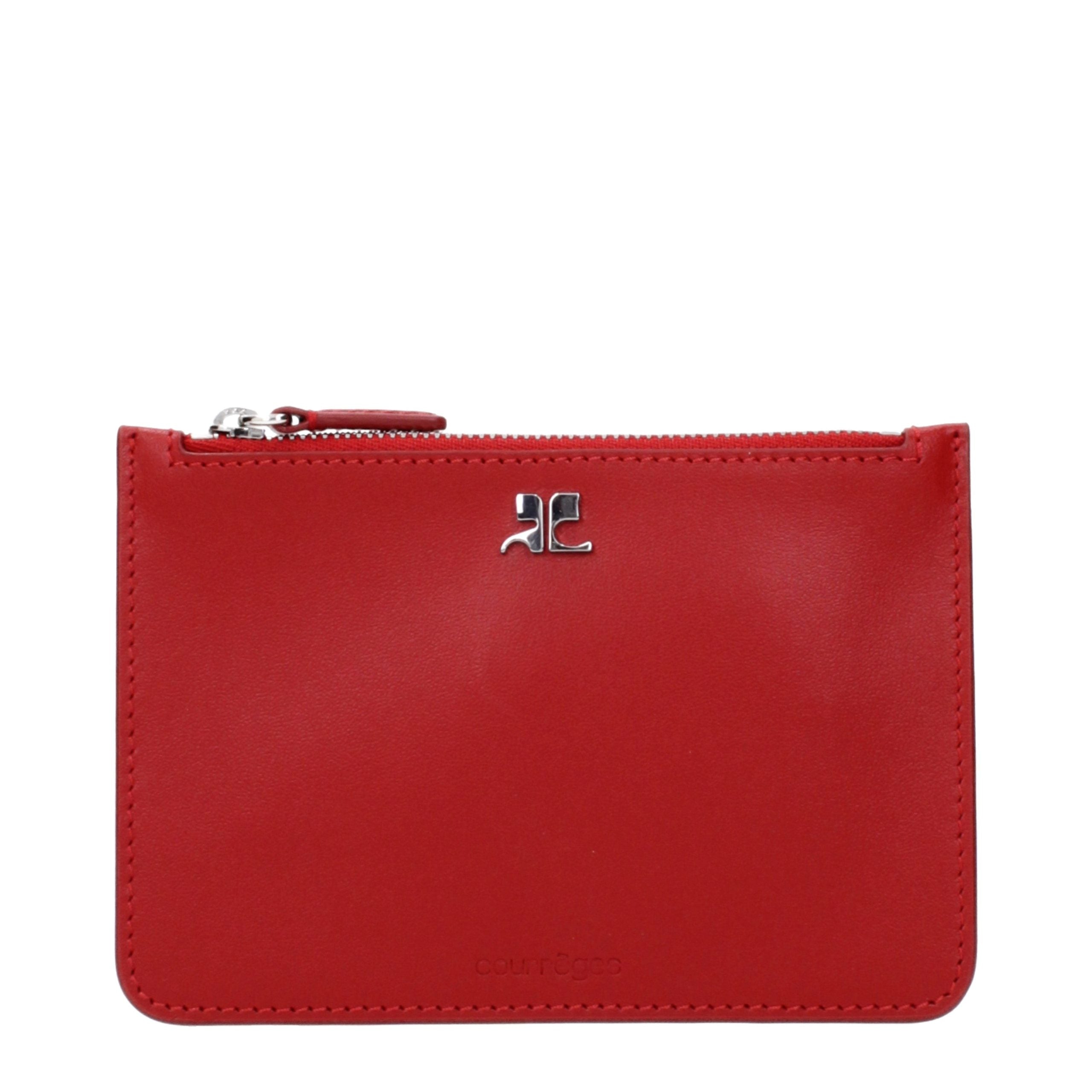 Courrèges Red Leather Wallet