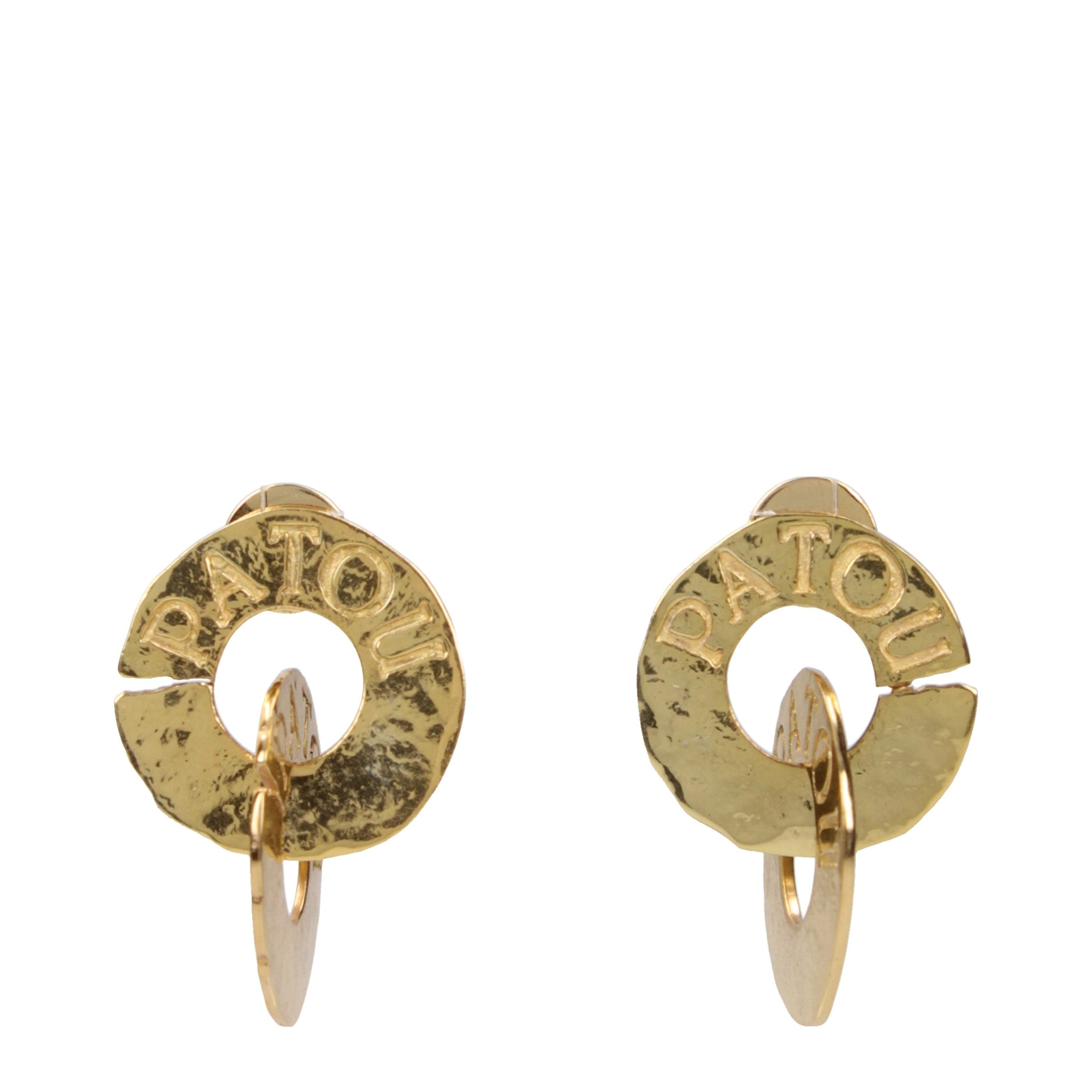 Patou Gold Brass Earrings