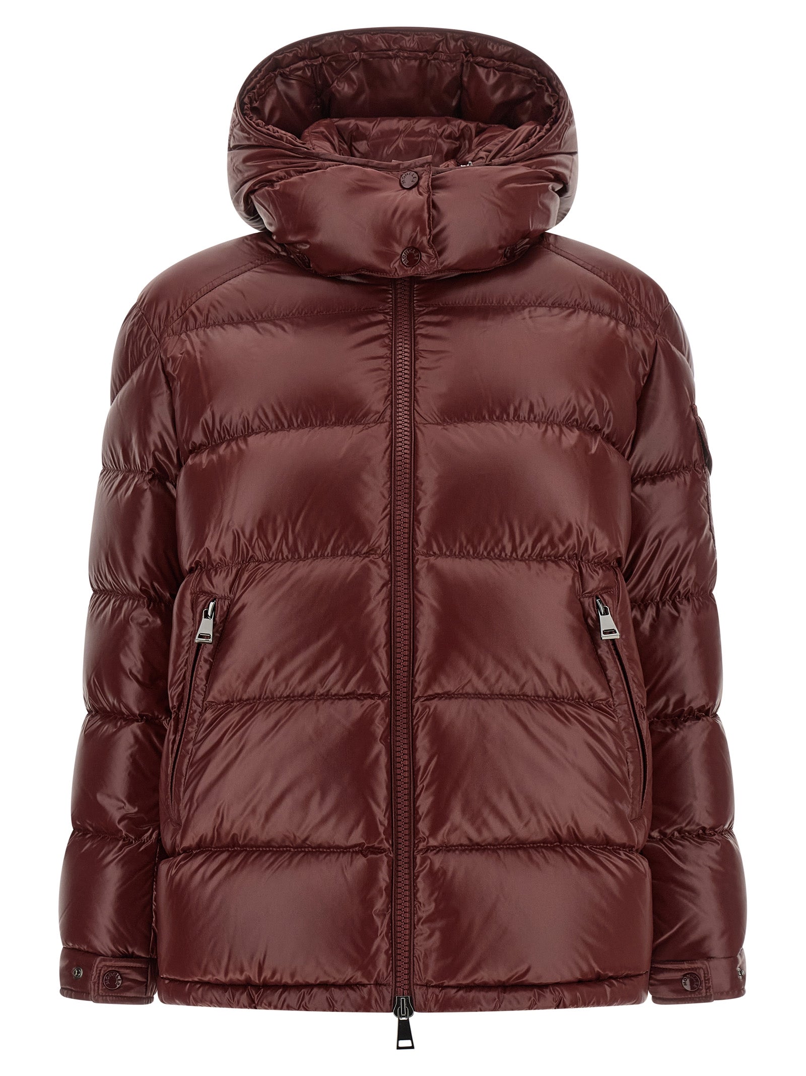 Moncler Bordeaux Polyamide Full-Length Jacket
