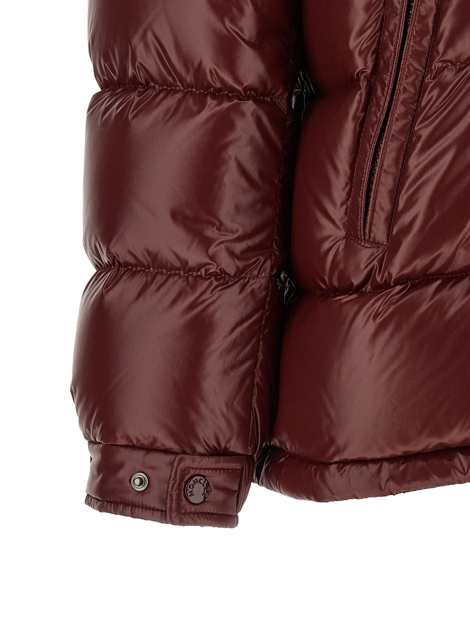 Moncler Bordeaux Polyamide Full-Length Jacket