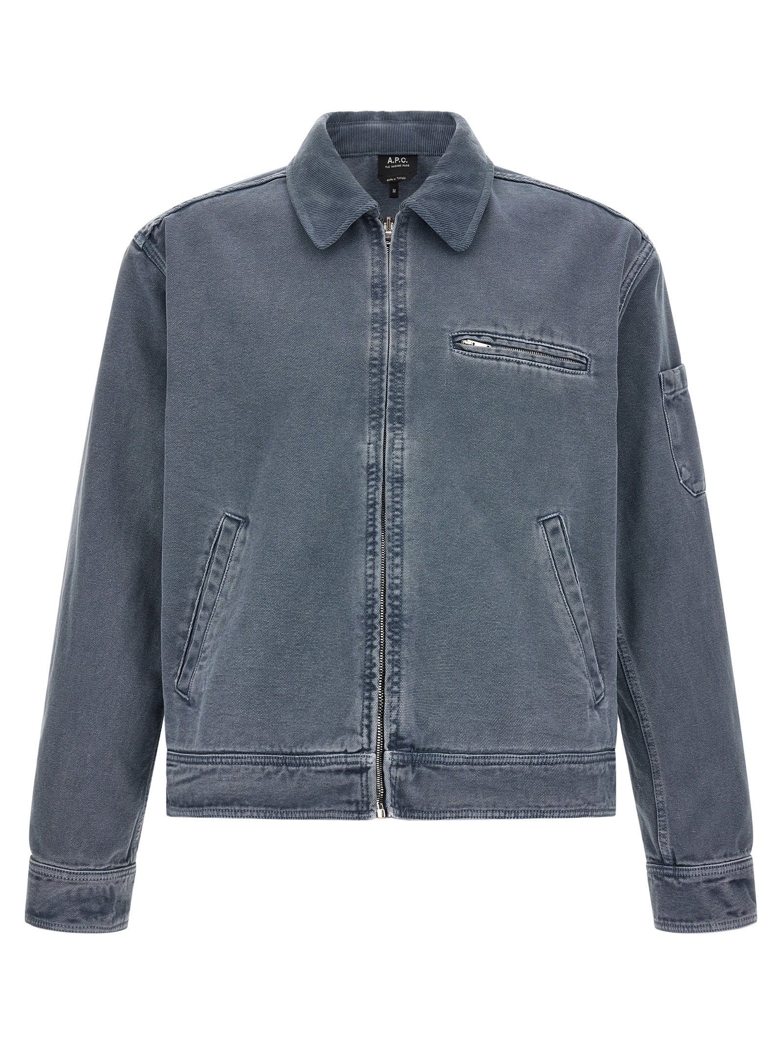 A.P.C. Gray Cotton Denim Jacket