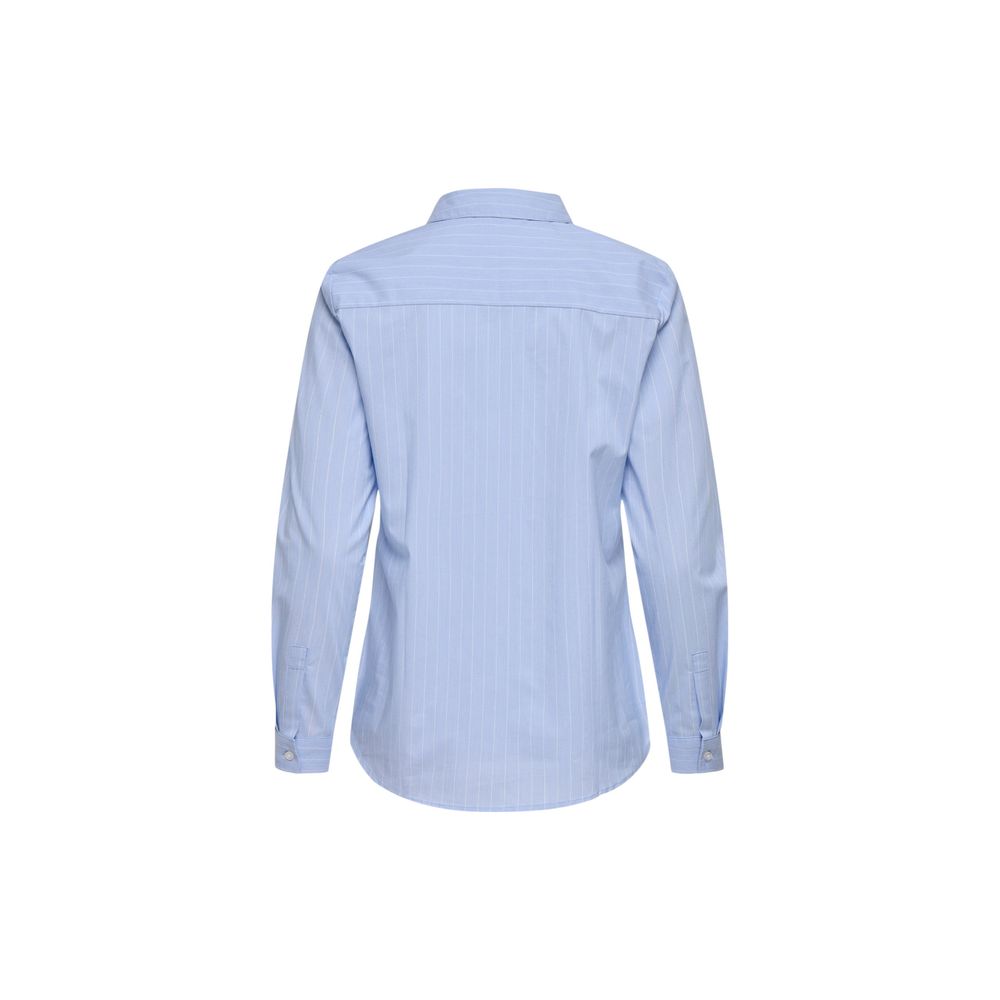 Jacqueline De Yong Blue Cotton Blouse