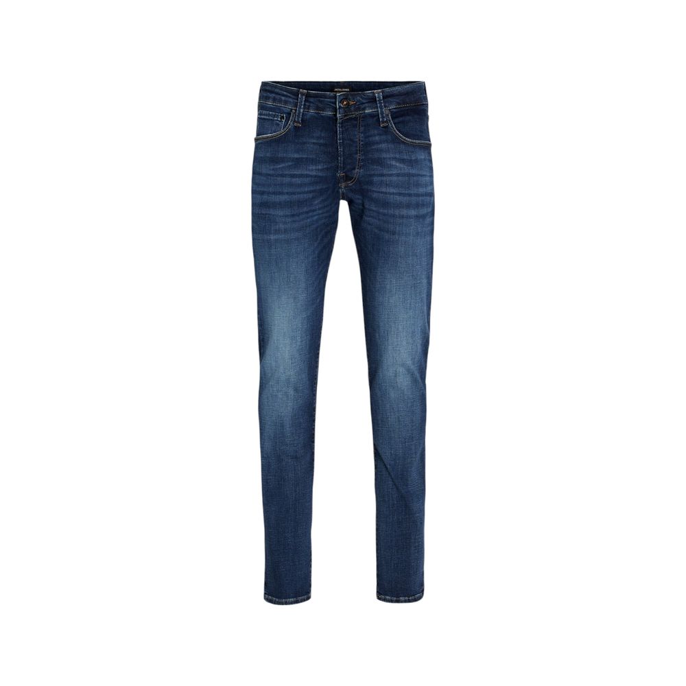 Jack Jones Blue Cotton Skinny Jeans