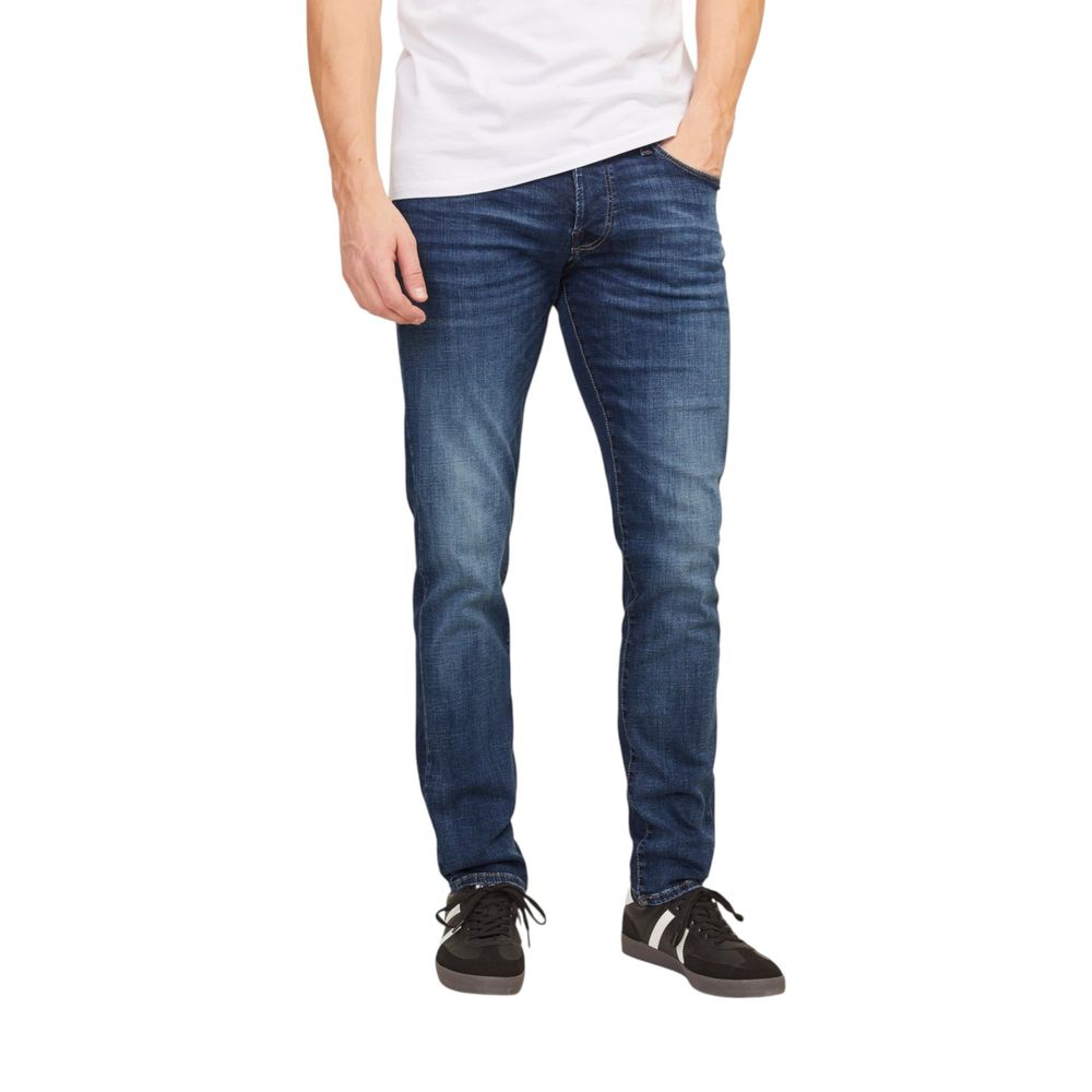 Jack Jones Blue Cotton Skinny Jeans