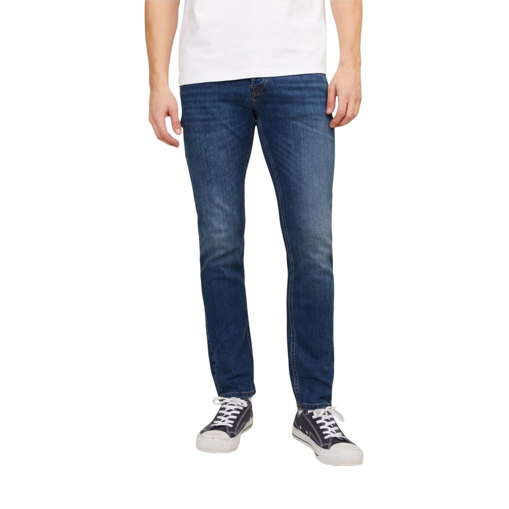 Jack Jones Blue Cotton Skinny Jeans