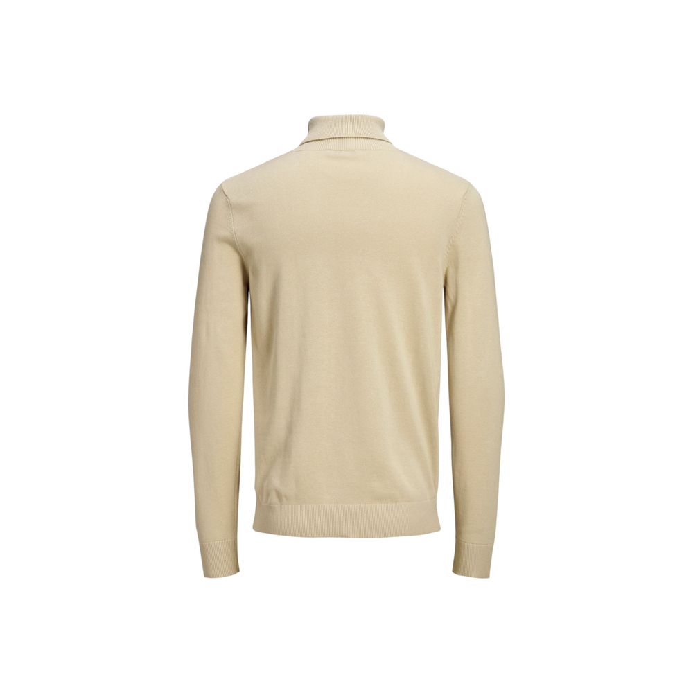 Jack Jones Beige Cotton Turtleneck