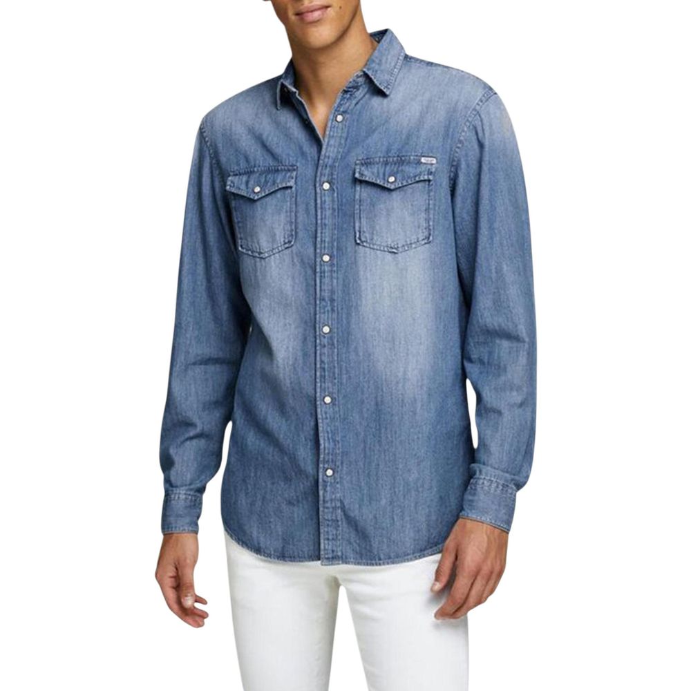 Jack Jones Blue Denim Shirt