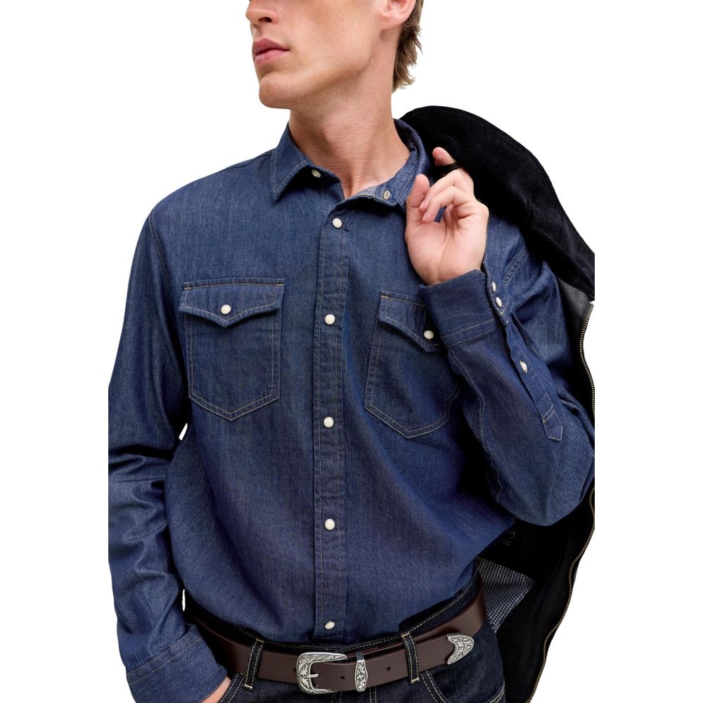 Jack Jones Blue Denim Shirt