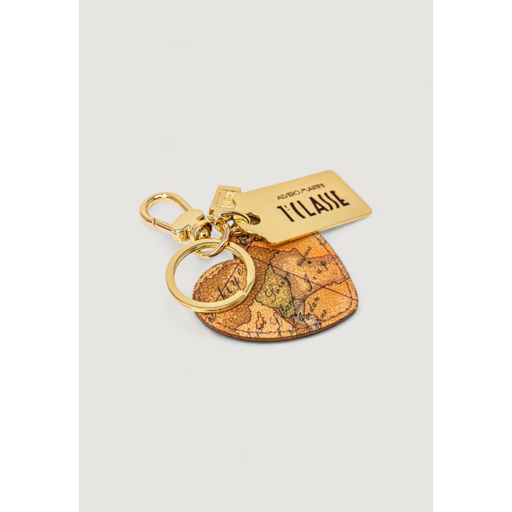 Alviero Martini Prima Classe Beige Leather Keychain