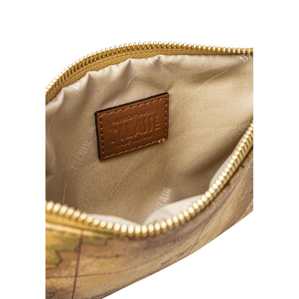 Alviero Martini Prima Classe Beige Leather Clutch Bag