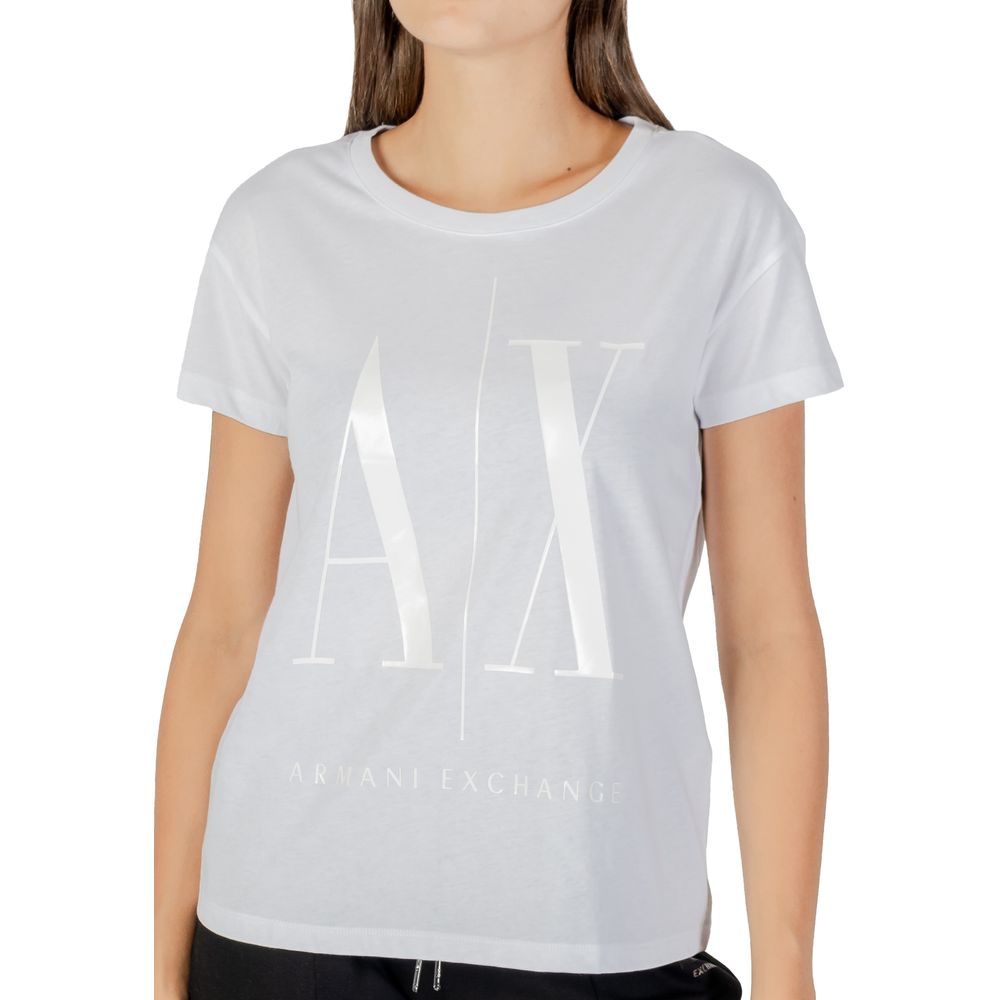 Armani Exchange White Cotton T-Shirt