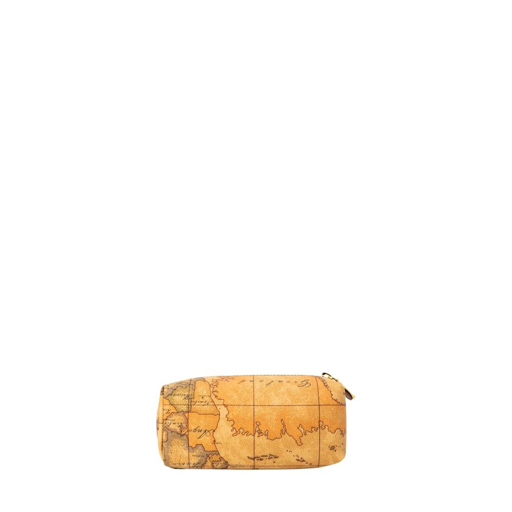 Alviero Martini Prima Classe Beige Cotton Clutch Bag