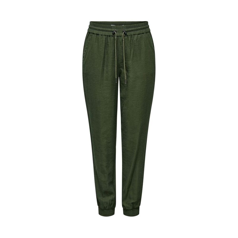 Only Green Viscose Casual Pants