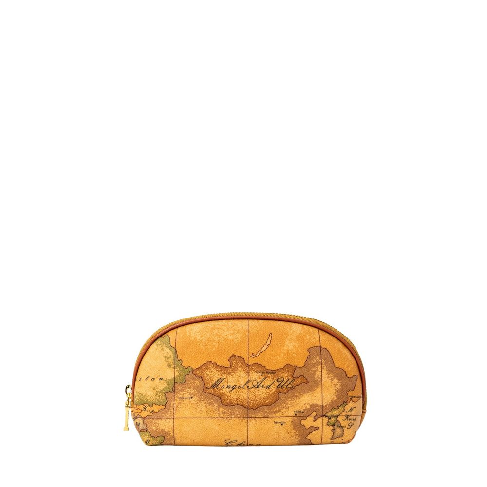 Alviero Martini Prima Classe Beige Cotton Clutch Bag