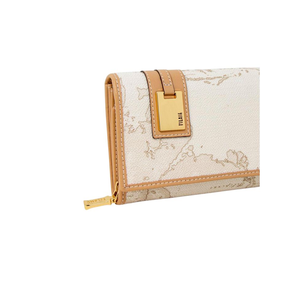 Alviero Martini Prima Classe White Cotton Wallet