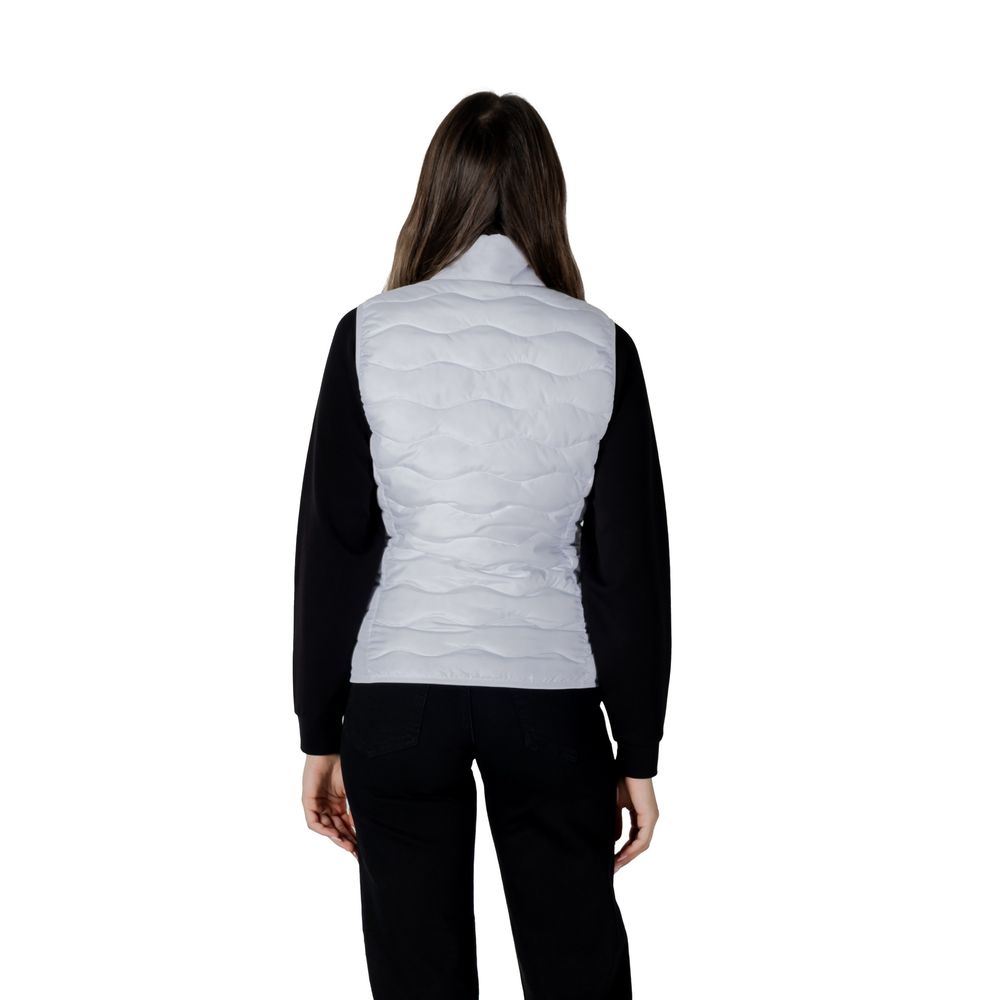 EA7 Emporio Armani White Polyester Sleeveless Jacket