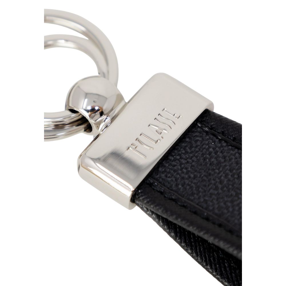 Alviero Martini Prima Classe Black Leather Keychain