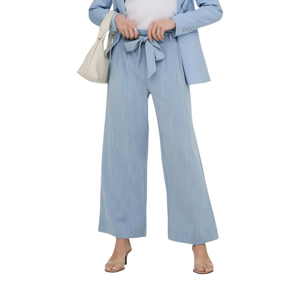 Only Blue Viscose Casual Pants