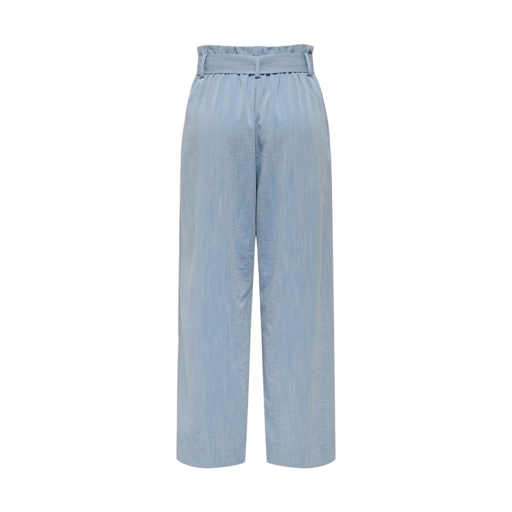 Only Blue Viscose Casual Pants