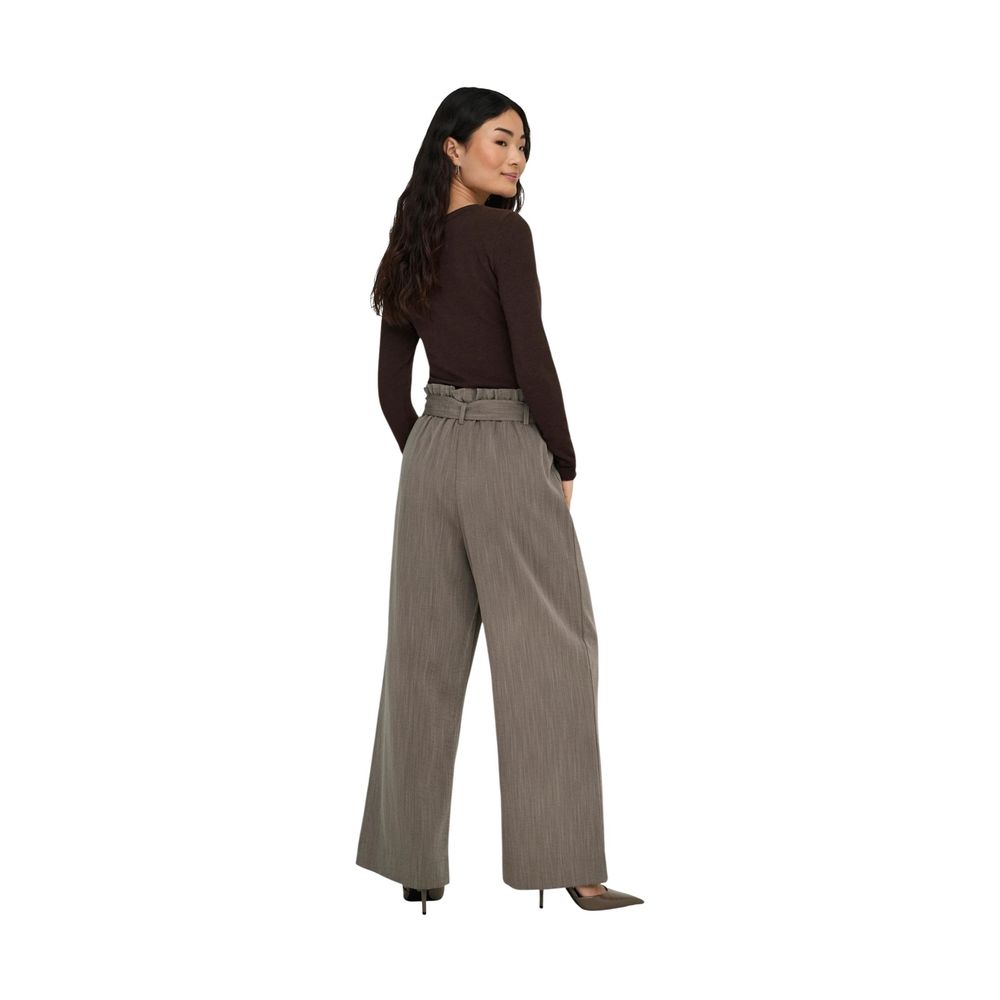 Only Beige Viscose Casual Pants