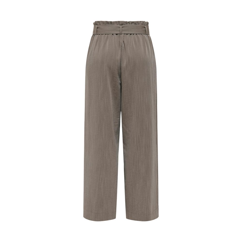 Only Beige Viscose Casual Pants