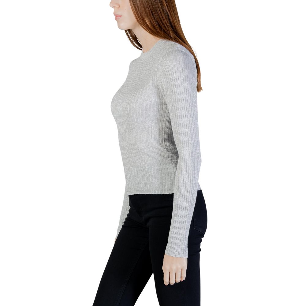 Jacqueline De Yong Silver Viscose Sweatshirt