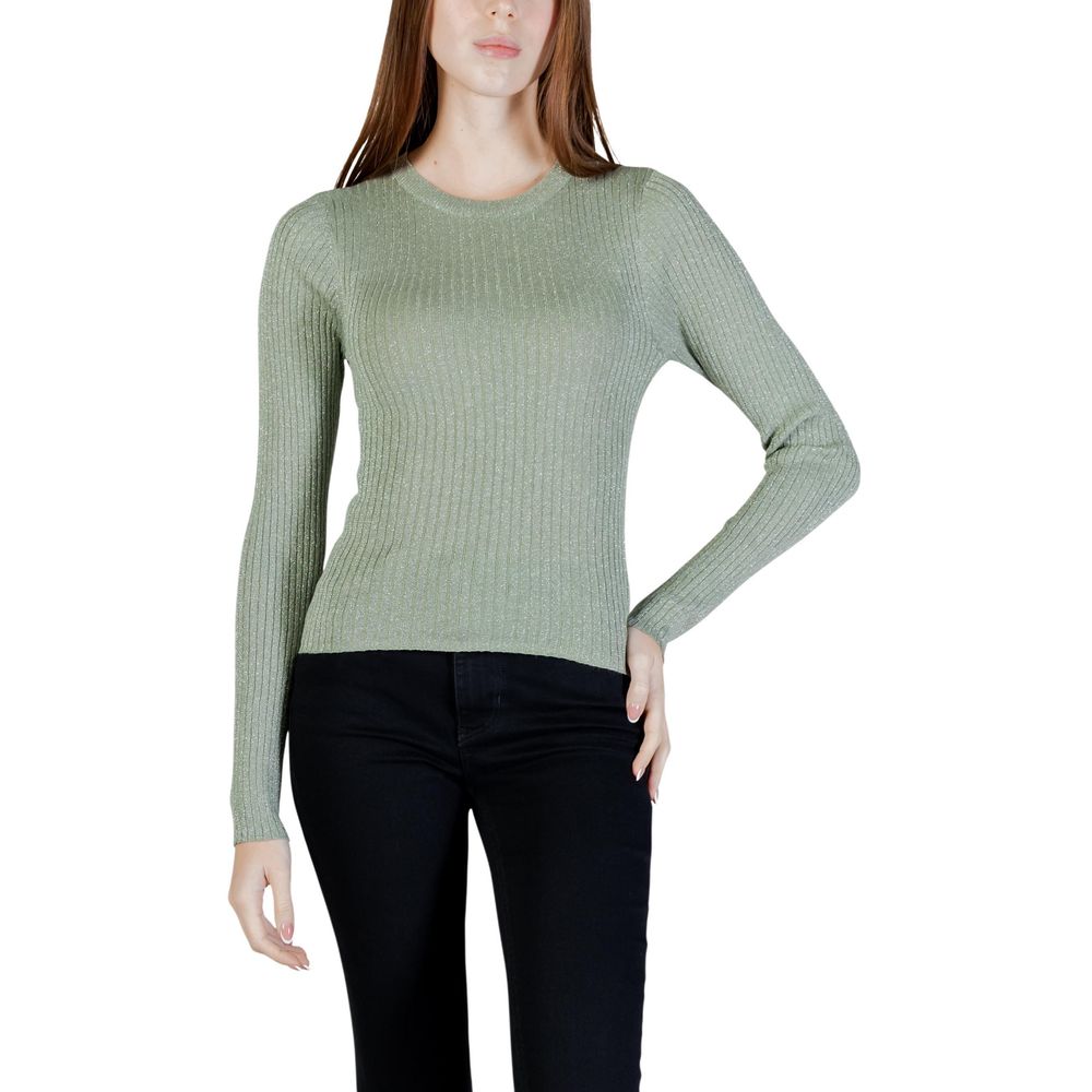 Jacqueline De Yong Green Viscose Sweatshirt