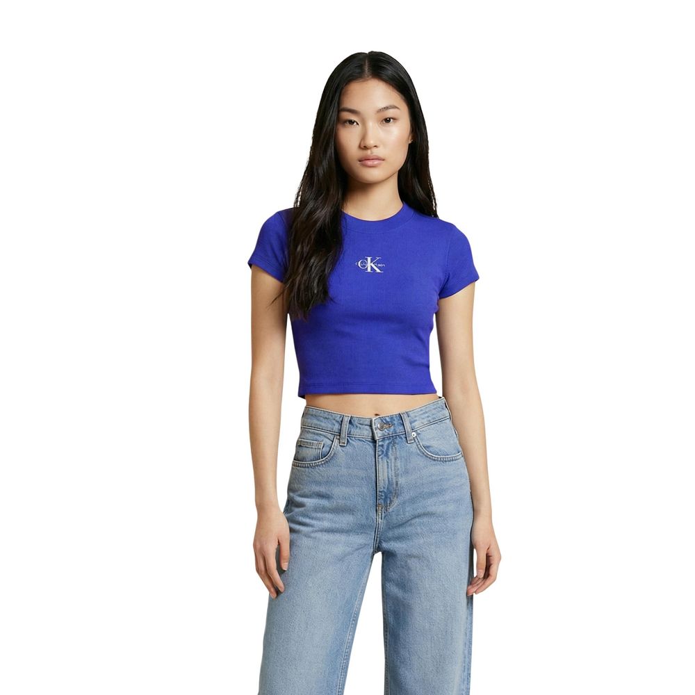 Calvin Klein Jeans Blue Cotton T-Shirt