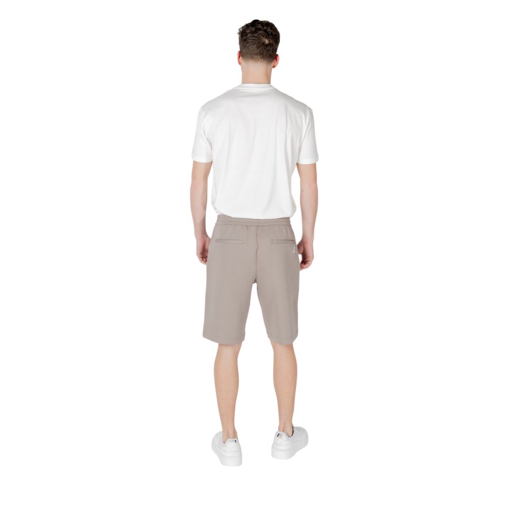Armani Exchange Brown Cotton Bermuda Shorts