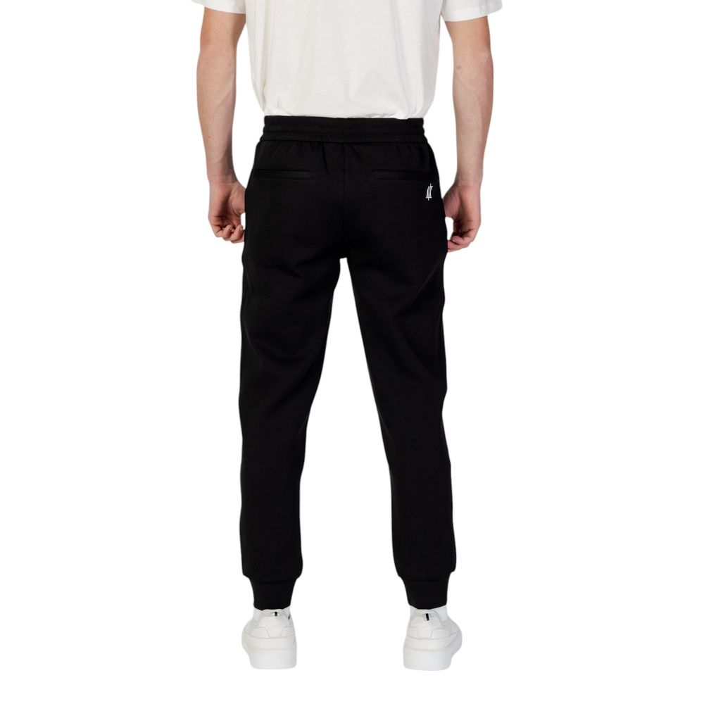 Armani Exchange Black Cotton Joggers (Workout Pants)