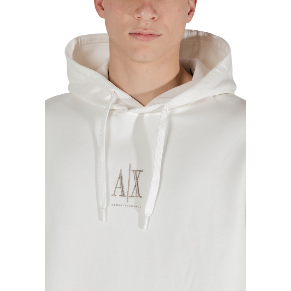 Armani Exchange Cream Cotton Hoodie