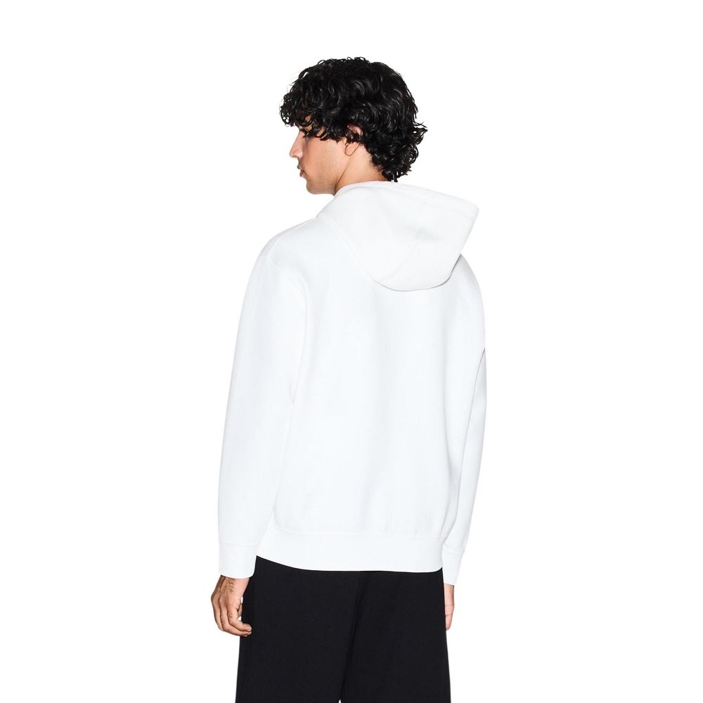 Armani Exchange White Cotton Hoodie