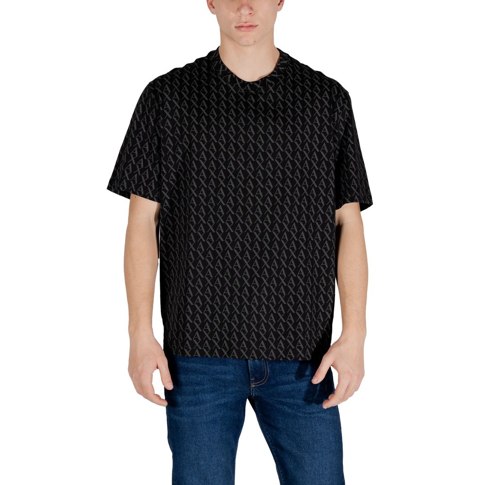 Armani Exchange Black Cotton T-Shirt