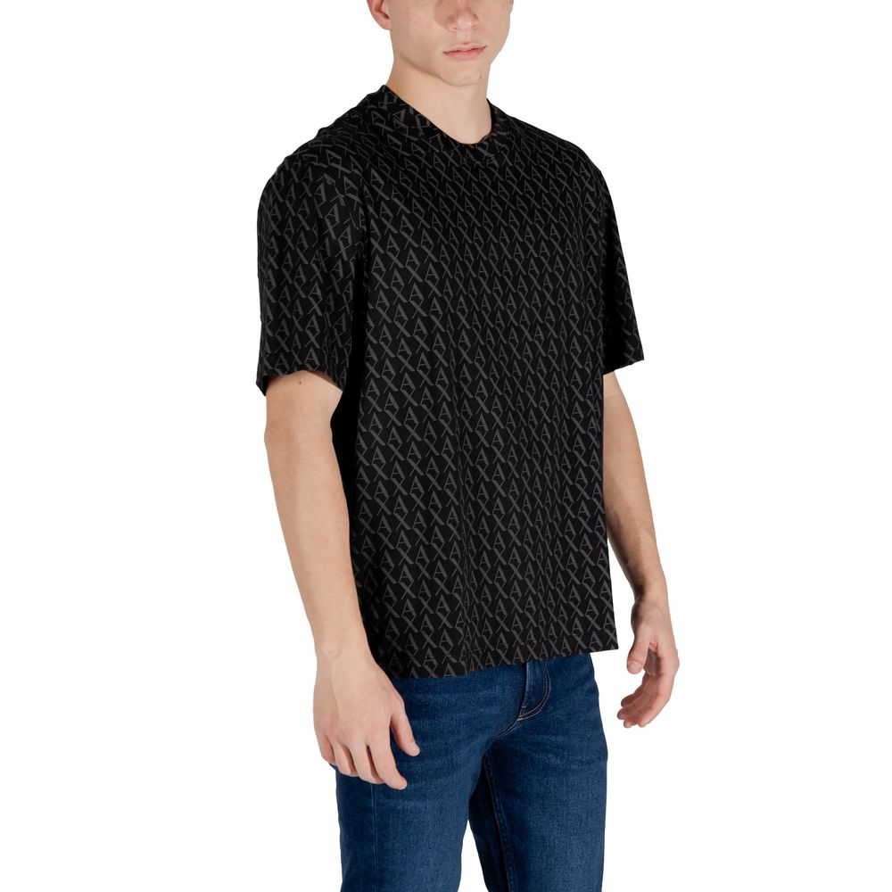 Armani Exchange Black Cotton T-Shirt
