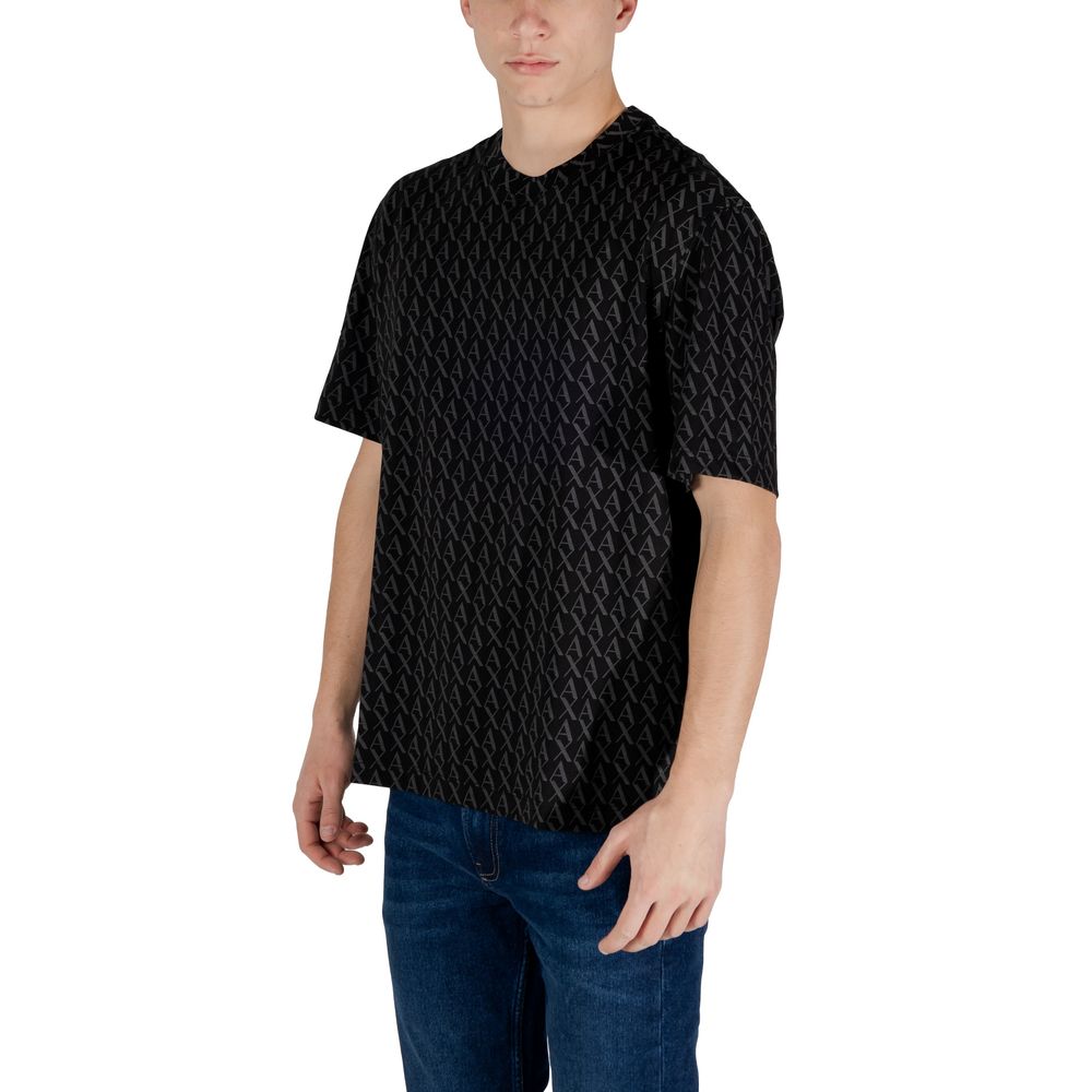 Armani Exchange Black Cotton T-Shirt