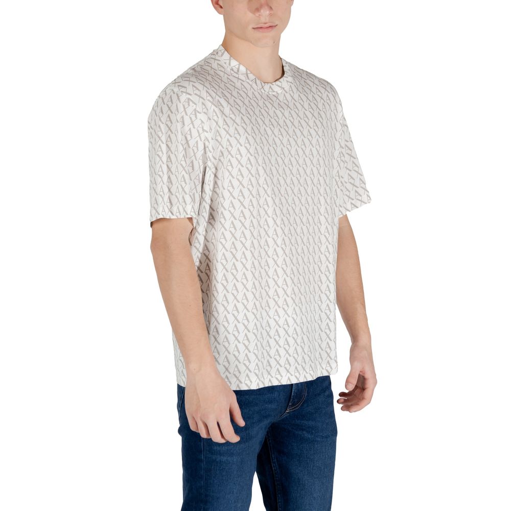 Armani Exchange Cream Cotton T-Shirt