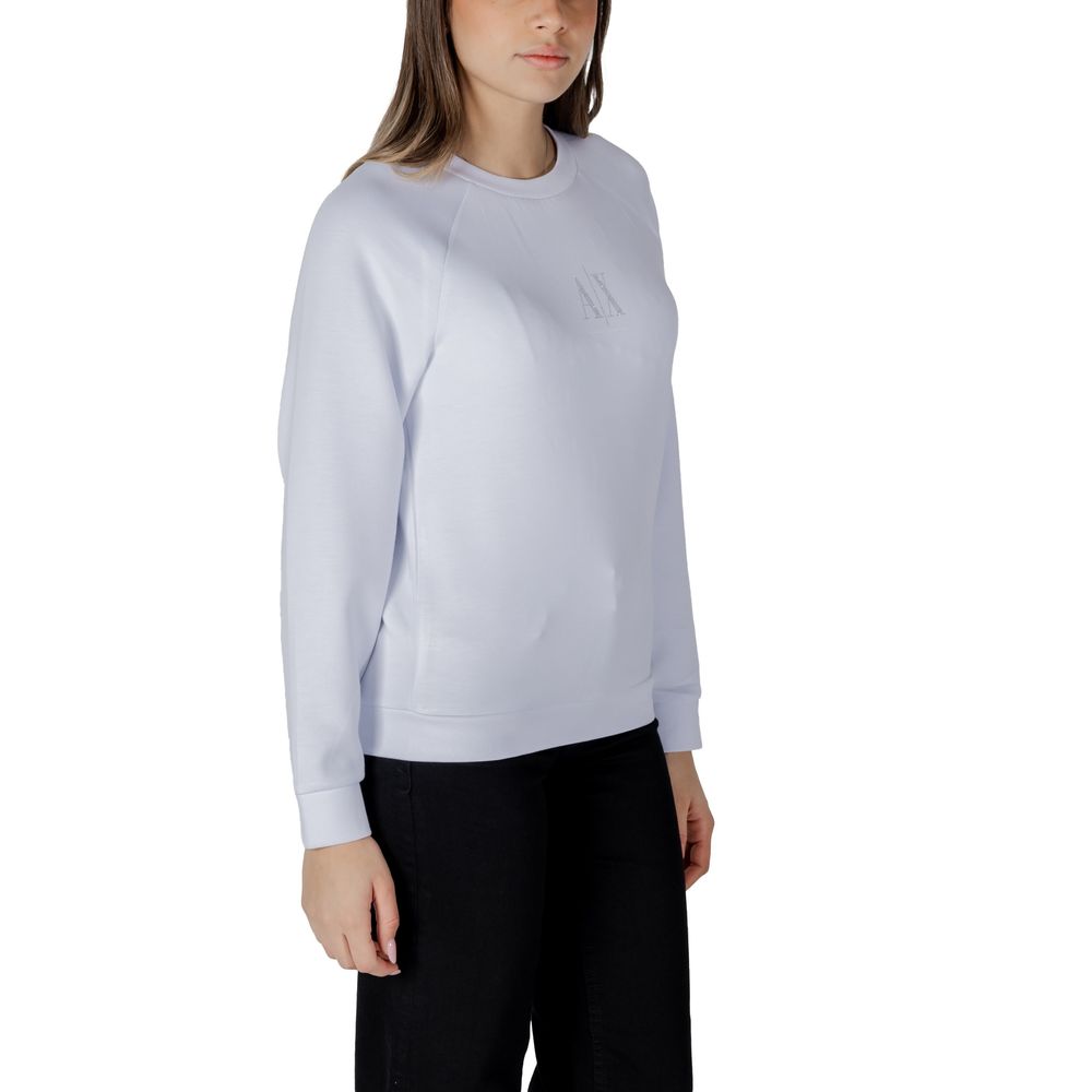 Armani Exchange White Viscose Sweatshirt
