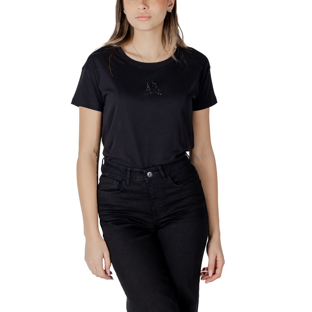 Armani Exchange Black Cotton T-Shirt